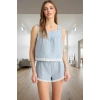 Kadın Pamuklu Pijama Takımı Regular Kalıp Dantelli Detaylar Şık Görünüm Dayanıklı Malzeme
