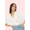 Kadın Pamuklu Regular Gömlek V Yaka Basic Günlük Ve İş Hayatı Hafta Sonu Dayanıklı Malzeme