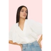 Kadın Pamuklu Regular Gömlek V Yaka Basic Günlük Ve İş Hayatı Hafta Sonu Dayanıklı Malzeme