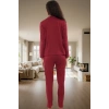Kadın Pamuklu Regular Kalıp Uzun Kollu Pijama Takımı Günlük Kullanım İçin Kaliteli İşçilik