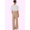 Kadın Pike Örme Pantolon Yüksek Bel Geniş Paça Casual Stil Günlük Kullanım Kaliteli Malzeme