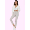 Kadın Polyester Elastan Finike Dokuma Pantolon Boru Paça Normal Bel Günlük Kaliteli Malzeme