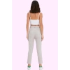Kadın Polyester Elastan Finike Dokuma Pantolon Boru Paça Normal Bel Günlük Kaliteli Malzeme
