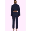 Kadın Polyester Elastan Finike Dokuma Pantolon Boru Paça Normal Bel Günlük Kaliteli Malzeme