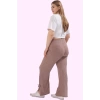 Kadın Polyester Geniş Paça Pantolon Yüksek Bel Casual Stil Günlük Kullanım Kaliteli Malzeme