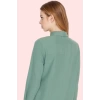 Kadın Polyester Lilyum Dokuma Gömlek Uzun Kollu Casual Stil Günlük Kullanım Modern Tasarım