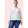 Kadın Polyester Uzun Kollu Dik Yaka Dokuma Gömlek Regular Casual Yaz Aylarının Vazgeçilmezi