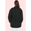 Kadın Poplin Dokuma Gömlek Uzun Kollu Oversize Kalıp Günlük Şıklık Yaz Aylarının Vazgeçilmezi