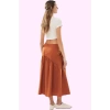 Kadın Poplin Dokuma Maxi Etek A line Kesim Casual Stil Yaz Günlük Kullanım Kaliteli Malzeme