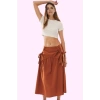Kadın Poplin Dokuma Maxi Etek A line Kesim Casual Stil Yaz Günlük Kullanım Kaliteli Malzeme