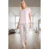 Kadın Rahat Viskon Pijama Takımı Çiçekli Desenli Basic Kalıp Konforlu Kesim Yüksek Kalite