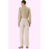 Kadın Regular Dokuma Pantolon Geniş Paça Nefes Alabilir Kumaş Günlük Kullanım Modern Tasarım