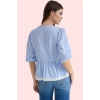Kadın Regular Kalıp Ekose Terrycotton Gömlek Bisiklet Yaka Günlük Kombinler Modern Tasarım