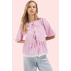 Kadın Regular Kalıp Ekose Terrycotton Gömlek Bisiklet Yaka Günlük Kombinler Modern Tasarım