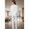 Kadın Regular Kalıp Uzun Kollu Pamuklu Pijama Takımı Modern Stil Özel Tasarım Kaliteli İşçilik