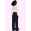 Kadın Regular Yüksek Bel Geniş Paça Pantolon Düz Desen Casual Kış Yaz Aylarının Vazgeçilmezi