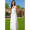 Kadın Şık A Kesim Midi Abiye Elbise Polyester Elastan Ramadan Koleksiyonu Dayanıklı Malzeme