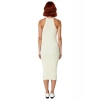Kadın Şık Akrilik Bisiklet Yaka Uzun Kol Bodycon Midi Triko Elbise Hırka Seti Günlük Kaliteli