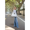 Kadın Şık Örgü Desenli Suni Deri Geniş Omuz Çantası Günlük Kullanım Özenle Seçilmiş Modern Stil