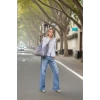 Kadın Şık Örgü Desenli Suni Deri Geniş Omuz Çantası Günlük Kullanım Özenle Seçilmiş Modern Stil