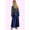 Kadın Şık Saten Etek Maxi Boy Yüksek Bel A line Günlük Hafta Sonu Yaz Aylarının Vazgeçilmezi
