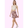 Kadın Skater Mini Etek Polyester Kaşkorse Kumaş Çiçekli Desenli Yazlık Yaz Aylarının Vazgeçilmezi