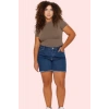 Kadın Skinny Denim Şort Yüksek Bel Kısa Boy Esnek Günlük Hafta Sonu Yaz Aylarının Vazgeçilmezi