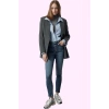 Kadın Skinny Jean Dar Paça Düğmeli Yüksek Bel Pamuk Günlük Hafta Sonu Yaz Aylarının Vazgeçilmezi