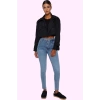 Kadın Skinny Jean Yüksek Bel İncelten Etki Stretch Dokuma Günlük Yaz Aylarının Vazgeçilmezi