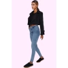 Kadın Skinny Jean Yüksek Bel İncelten Etki Stretch Dokuma Günlük Yaz Aylarının Vazgeçilmezi