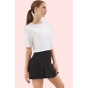Kadın Şort Etek Boru Paça Polyester Karışımlı Finike Dokuma Günlük Kombinler Modern Tasarım