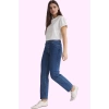 Kadın Straight Jean Pantolon Pamuk Günlük Kombinler İçin Hafta Sonu Yaz Aylarının Vazgeçilmezi