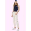 Kadın Straight Jean Pantolon Yüksek Bel Denim Rahat Günlük Hafta Sonu Yaz Aylarının Vazgeçilmezi