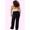 Kadın Straight Kalıp Büyük Beden Pantolon Polyester Rahat Günlük Yaz Aylarının Vazgeçilmezi