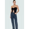 Kadın Straplez Crop Örme Bluz Buzzy Dokuma Polyester Yazlık Günlük Seçkin Malzeme Dayanıklı