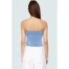 Kadın Straplez Crop Örme Bluz Buzzy Dokuma Polyester Yazlık Günlük Seçkin Malzeme Dayanıklı