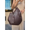 Kadın Suni Deri Geniş Omuz Çantası Çıkarılabilir Cüzdanlı Günlük Kullanım Modern Stil Rahat Ve Şık
