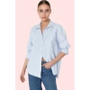 Kadın Terrycotton Dokuma Gömlek Oversize Taş Detaylı Günlük ve Şık Yaz Aylarının Vazgeçilmezi