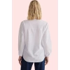 Kadın Terrycotton Dokuma Gömlek Uzun Kollu İşlemeli Desen Rahat Yaz Aylarının Vazgeçilmezi