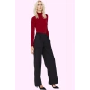 Kadın Terrycotton Dokuma Palazzo Pantolon Düz Desen Normal Bel Wide Leg Yaz Aylarının Vazgeçilmezi