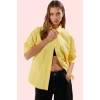 Kadın Terrycotton Kumaş Gömlek Şık Ve Rahat Günlük Stil İçin Hafta Sonu Yaz Aylarının Vazgeçilmezi
