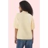 Kadın Terrycotton Kumaş Kısa Kollu Bisiklet Yaka Oversize Gömlek Yazlık Günlük Özel Günler