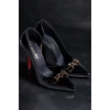 Kadın Toka Detaylı İnce Topuklu Stiletto 10 cm Şık ve Zarif Topuklu Ayakkabı