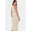 Kadın Triko Midi Elbise Kemerli Bodycon Slim Kalıp Günlük Kullanım İçin