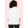 Kadın Truvakar Kol Polyester Dokuma Gömlek Oversize Kalıp Günlük Şıklık Yaz Aylarının Vazgeçilmezi