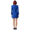 Kadın Tüvit Dokuma Uzun Kollu Bisiklet Yaka Düz Ceket Elbise Kışlık Şık Ofis Stili Giyim Kaliteli
