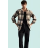 Kadın Unisex Kareli Oduncu Gömlek Ceket Regular Fit Uzun Kol Kışlık Yaz Aylarının Vazgeçilmezi