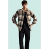 Kadın Unisex Kareli Oduncu Gömlek Ceket Regular Fit Uzun Kol Kışlık Yaz Aylarının Vazgeçilmezi