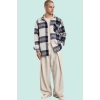 Kadın Unisex Oversize Flanel Ekose Gömlek Ceket Uzun Kol Kışlık Yaz Aylarının Vazgeçilmezi