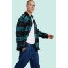 Kadın Unisex Oversize Flanel Ekose Gömlek Ceket Uzun Kol Kışlık Yaz Aylarının Vazgeçilmezi